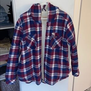 NEVER WORN Flannel Jacket (Fur Inside)